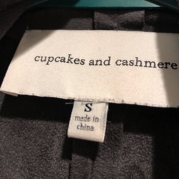 Cupcakes & Cashmere Chyla Faux Suede Jacket Gray S - Picture 4 of 5